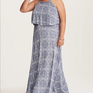 Torrid Medallion Print High Neck Maxi Dress